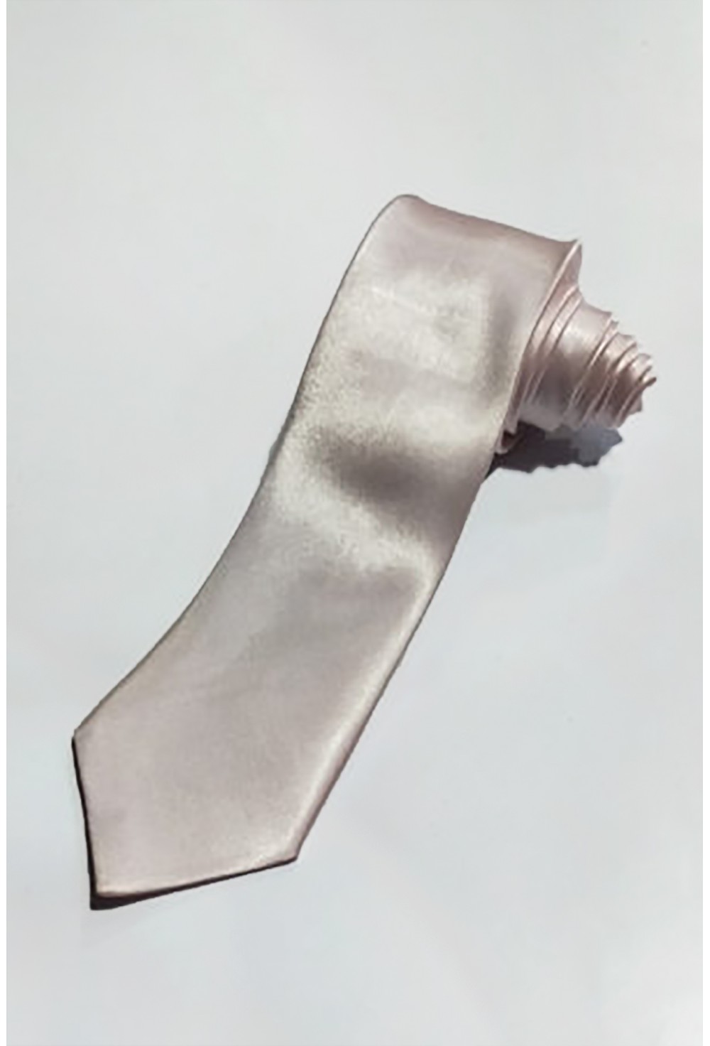 Silver Black Tie Silver Satin Formal Regular Tie