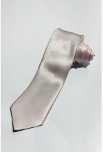 Silver Black Tie Silver Satin Formal Regular Tie