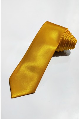Golden Yellow Tie Satin Cotton Formal Regular Tie