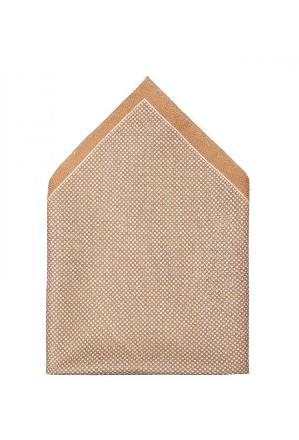 Medium Beige Printed Pocket Square