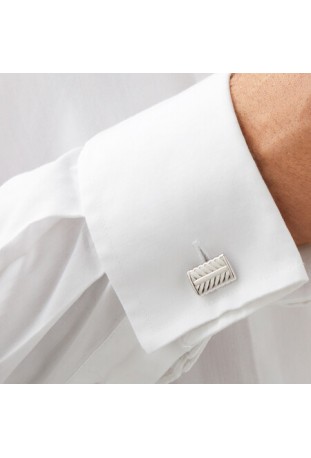 Rectangle Textured Cufflinks 