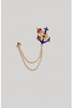 Gold Brass Brooch