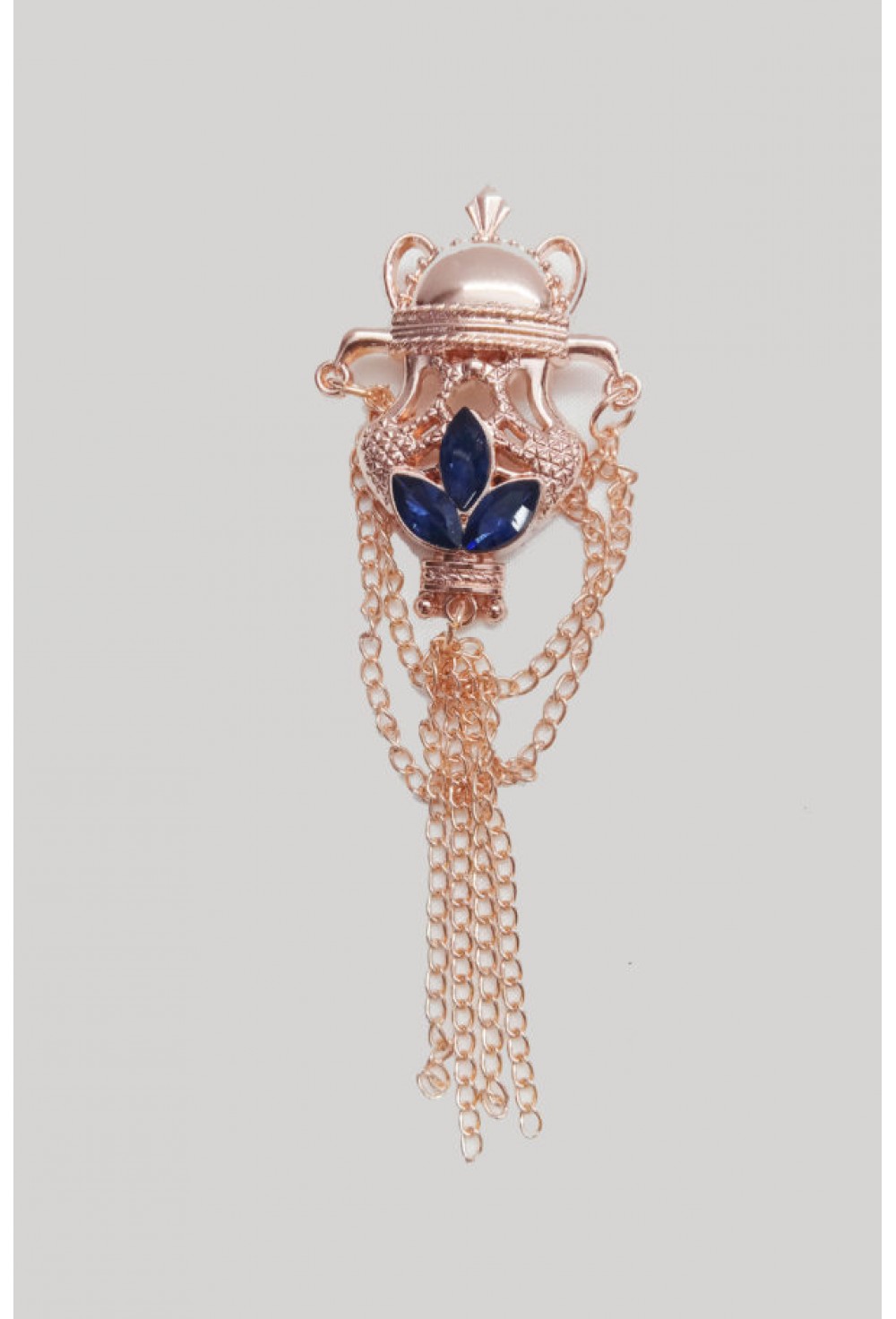 HANGING CHAIN BROOCH (BLUE TONE)