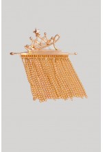 Golden Hanging Chain Brooch for Men