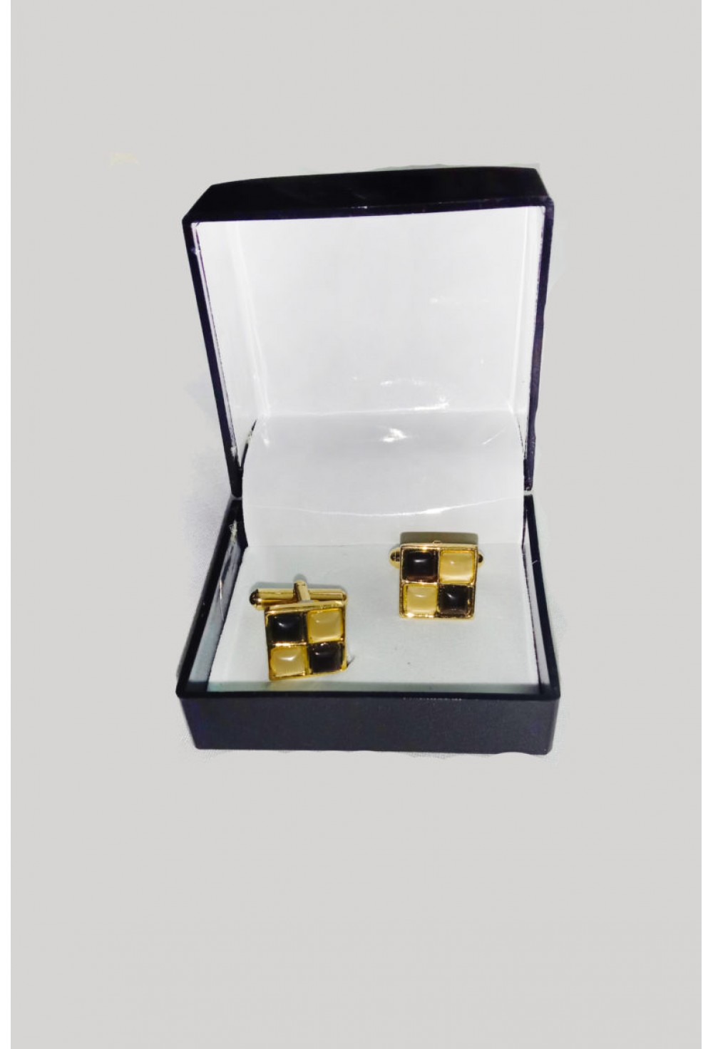 Gold Square Shape Designer Men ‘s Cuff-links
