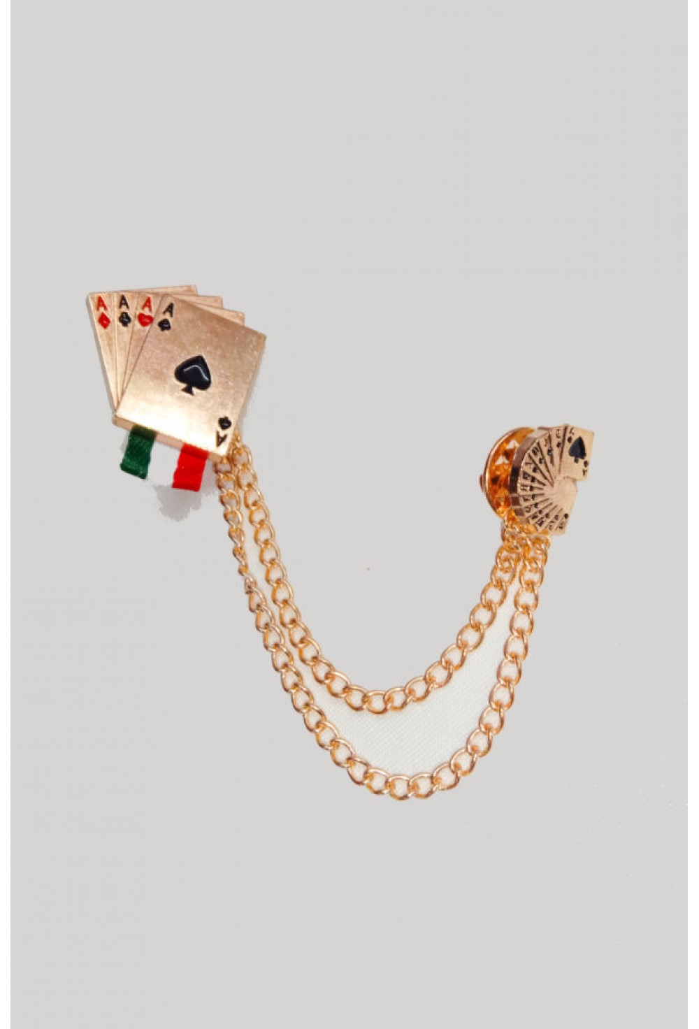 Rummy Card Design Brooch for Men