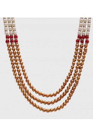 White & Golden Mala For Men