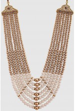 Light Pink & Golden Moti Mala for men