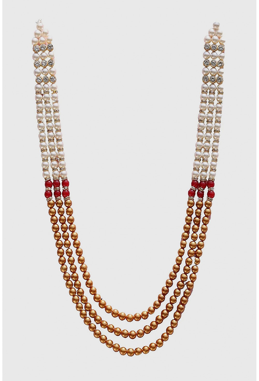 White & Golden Mala For Men