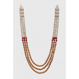 White & Golden Mala For Men