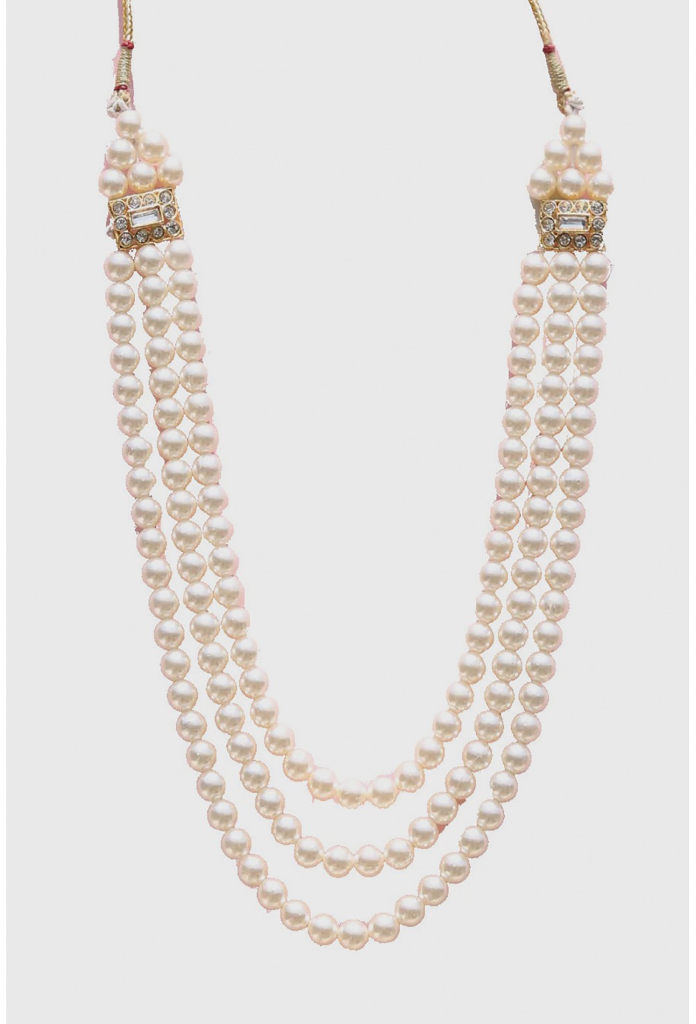 Glossy  White Mala For Men