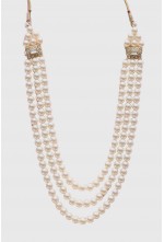 Glossy  White Mala For Men