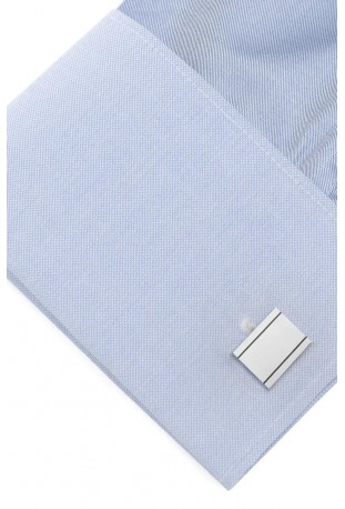 Engravable Etched Rectangle Cuff Links