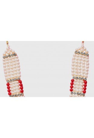 Red & White Color Mala For Men