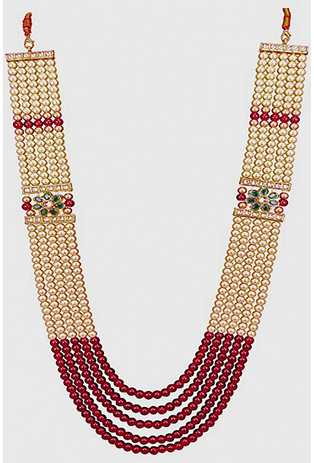 Mehroon Moti Mala For Men