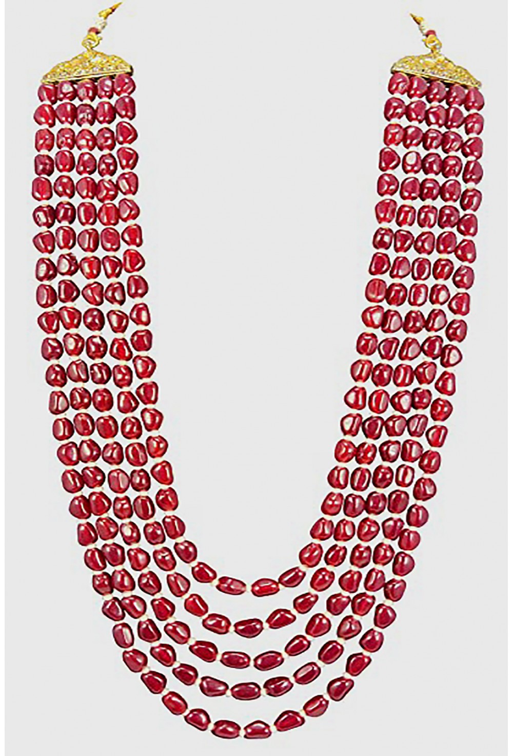Red Moti Mala for men