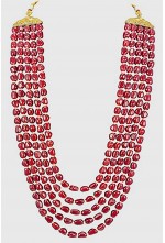 Red Moti Mala for men
