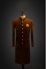 Solid Brown Achkan