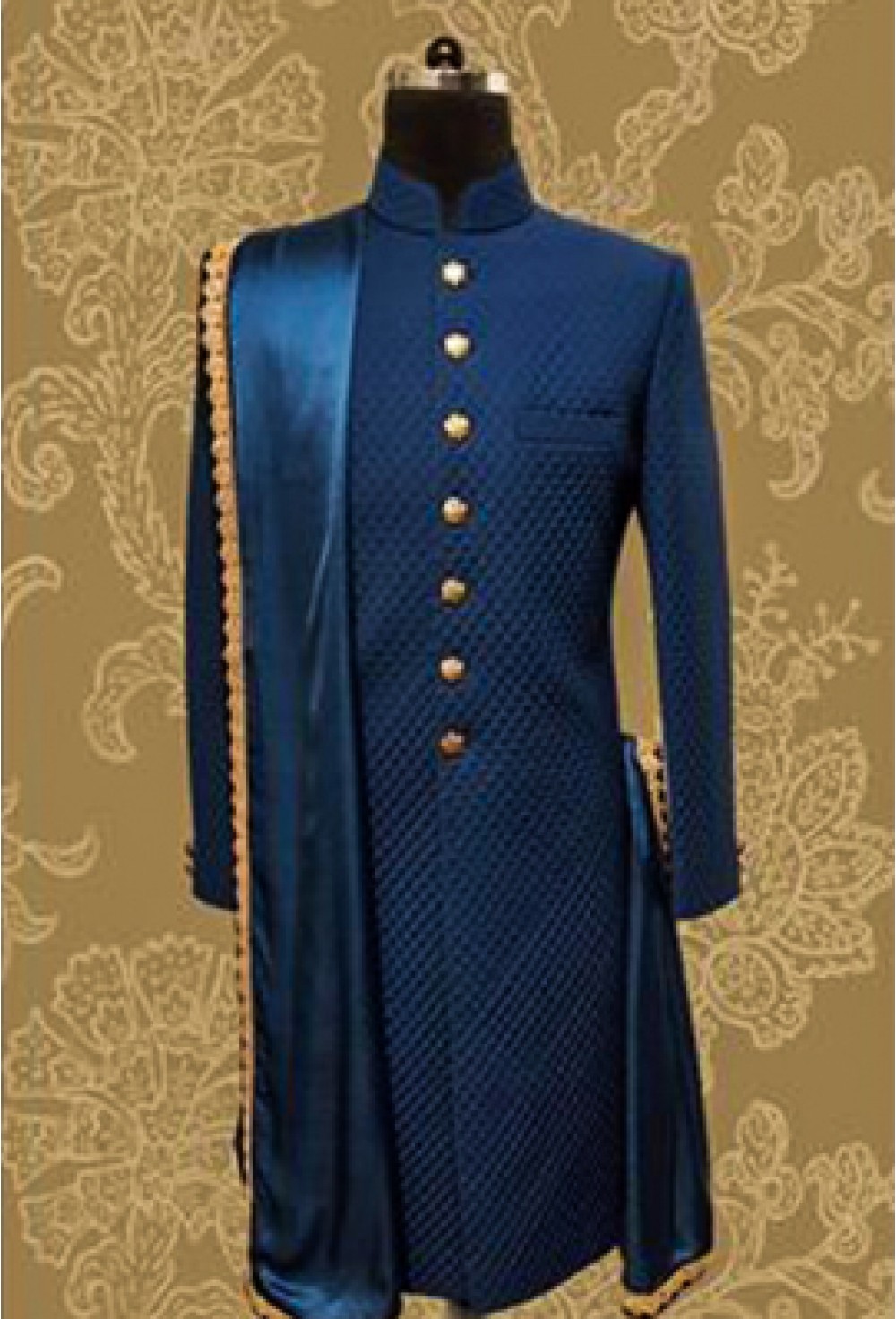 Navy Blue Achkan