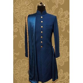 Navy Blue Achkan