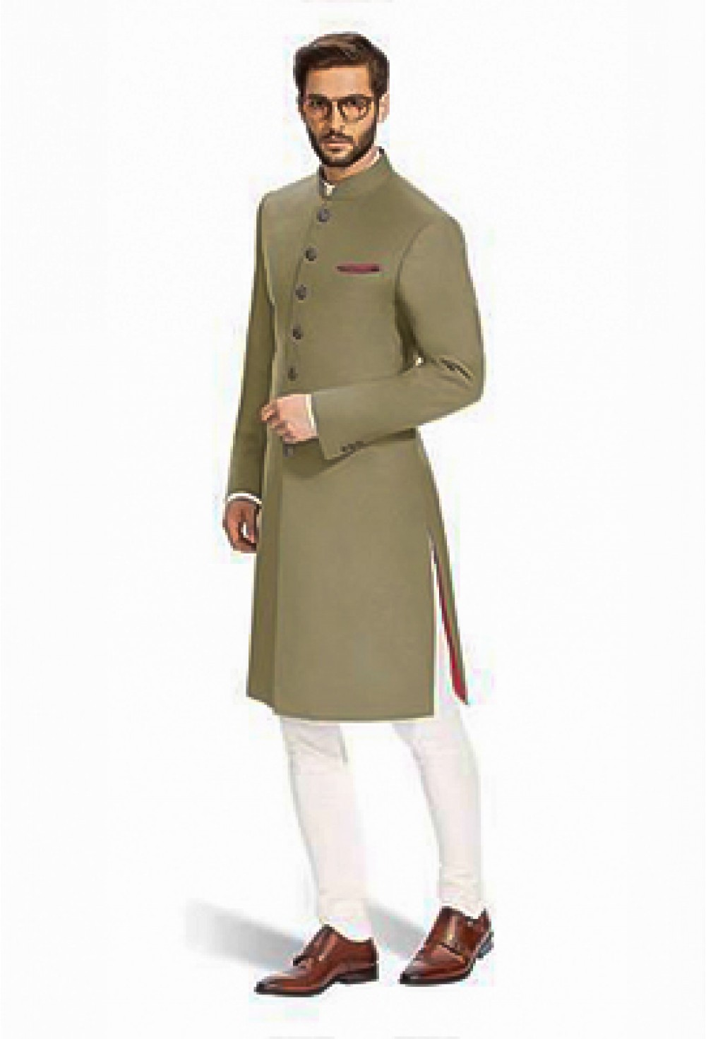 Royal Olive Achkan