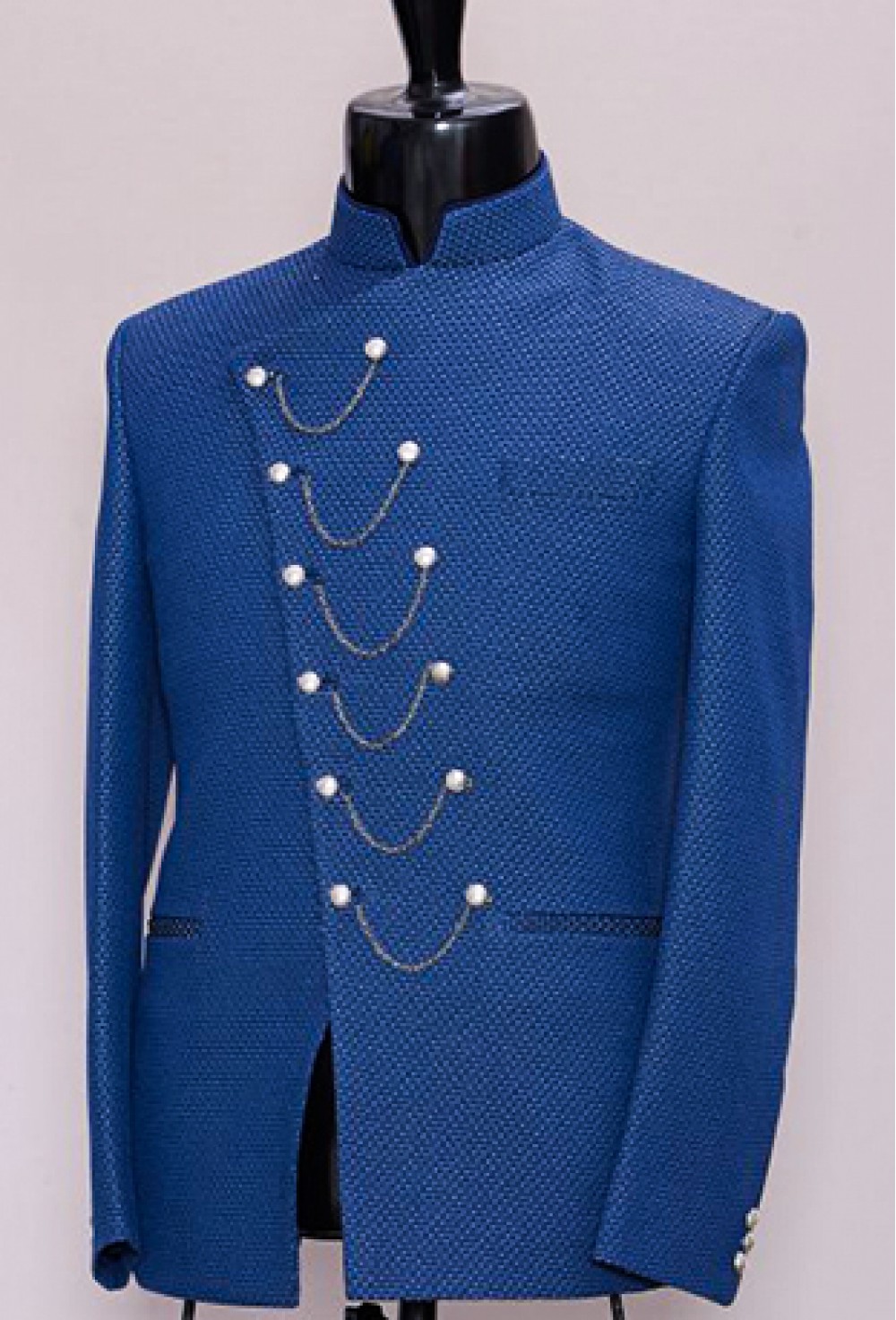 Tweed wool bandhgala