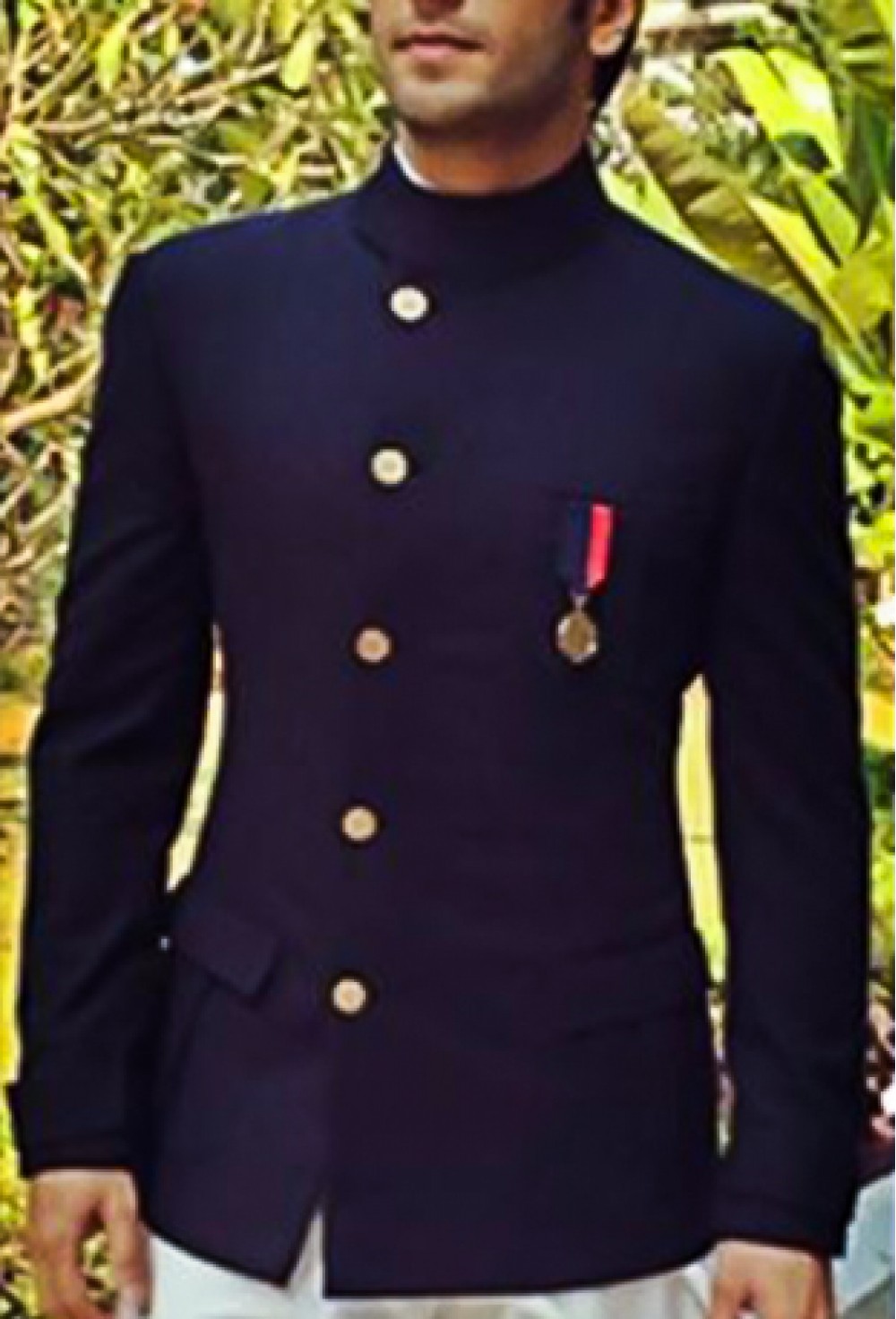Dark Blue Bandhgala Suit