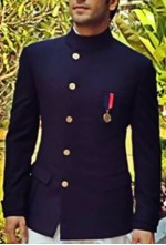 Dark Blue Bandhgala Suit