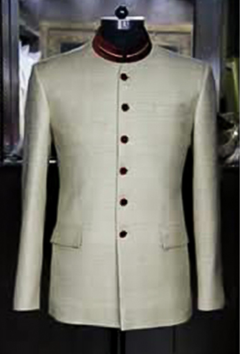 Off White Bandhgala Suit