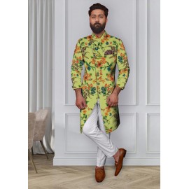 Green Floral Print Indo