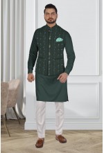 Bottle Green Kurta Jacket