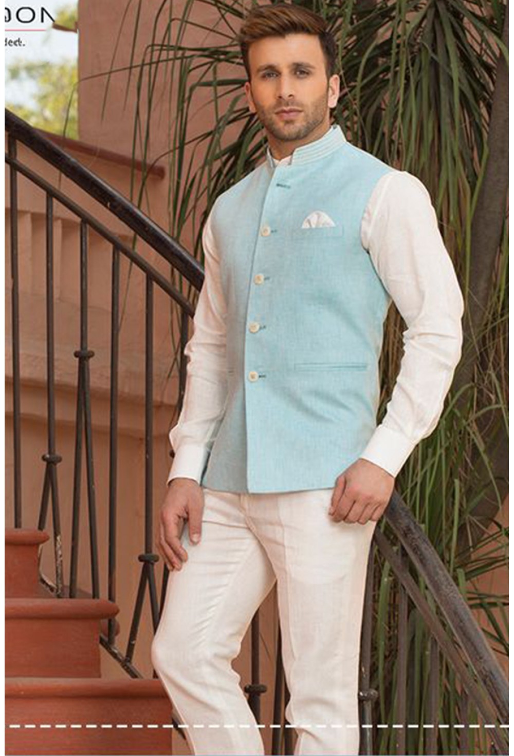 Sky Blue Nehru Jacket