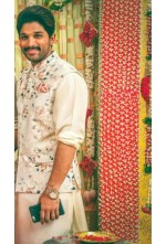 Satin Print Nehru Jacket