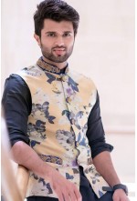 Flower Printed Nehru Jacket