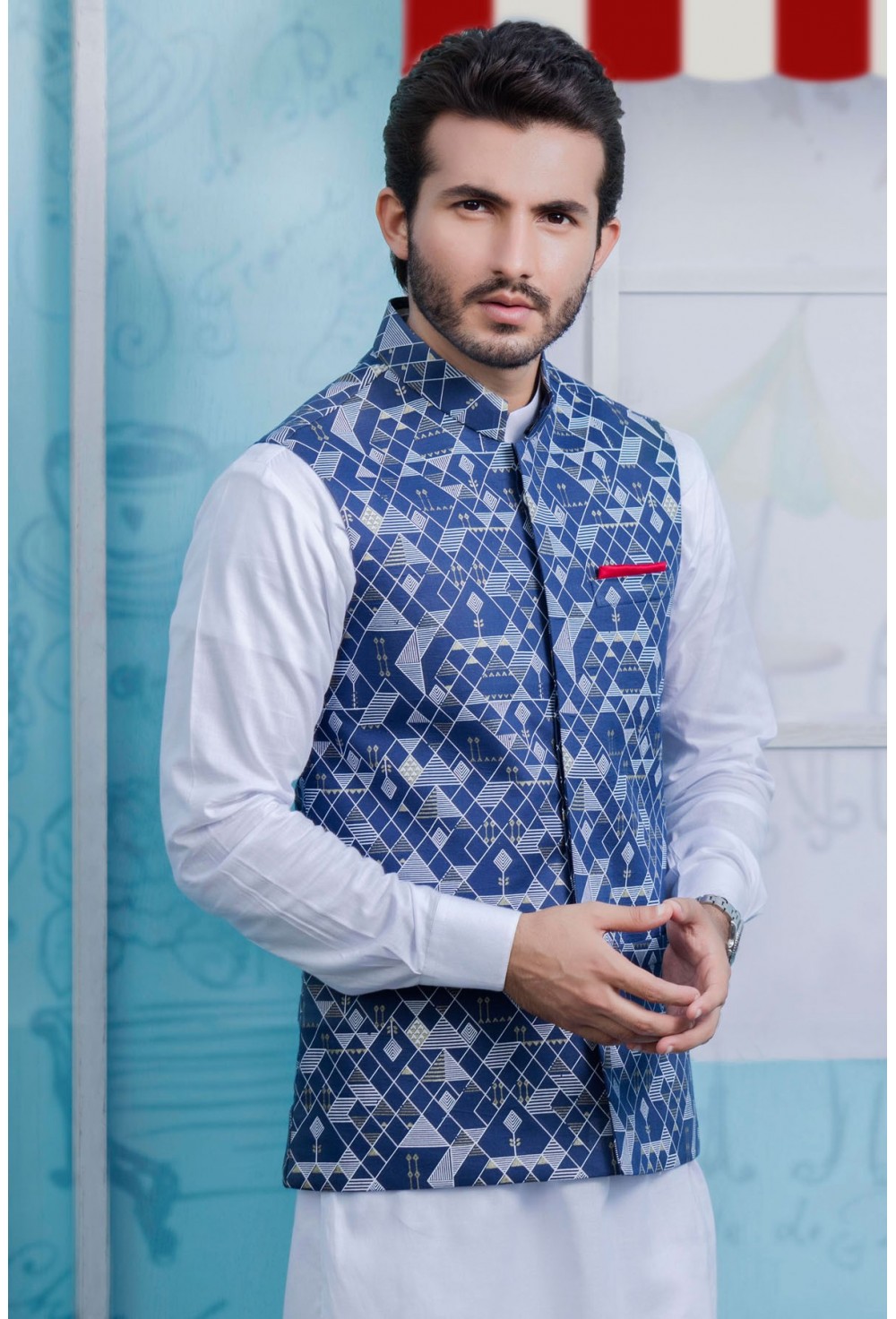 Check Box Nehru Jacket