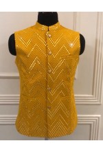 Mirror Embroidered Nehru Jacket
