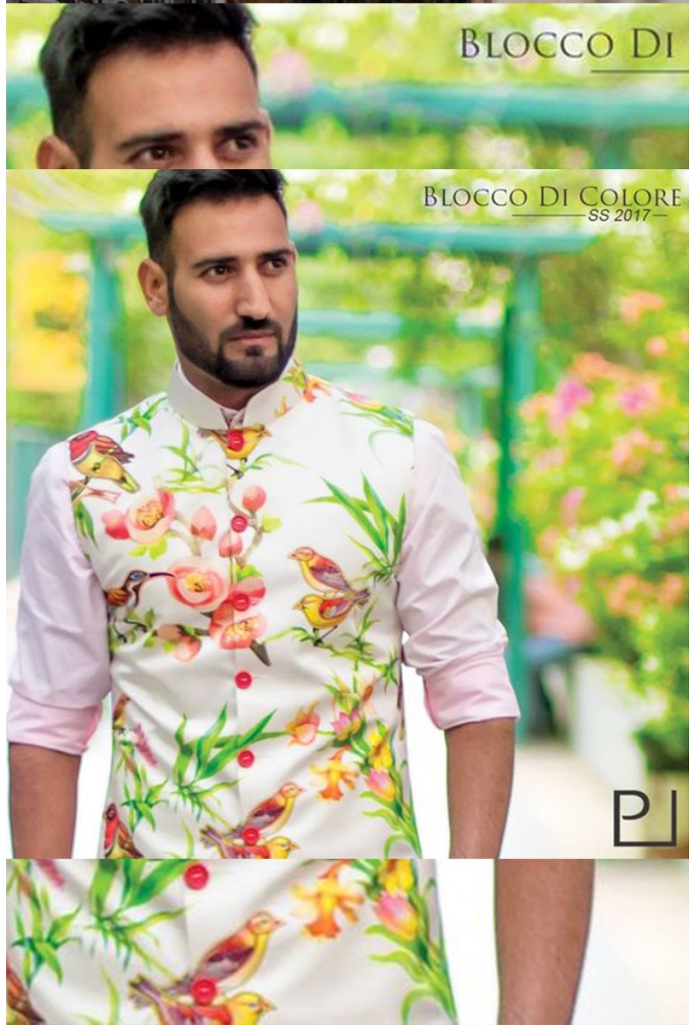 Printed jawahar coat kurta pant