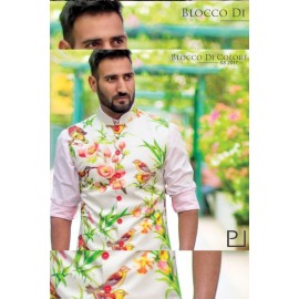 Printed jawahar coat kurta pant