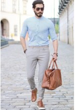 Sky Blue Cream Pant Shirt