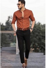Brown Black Shirt Pant
