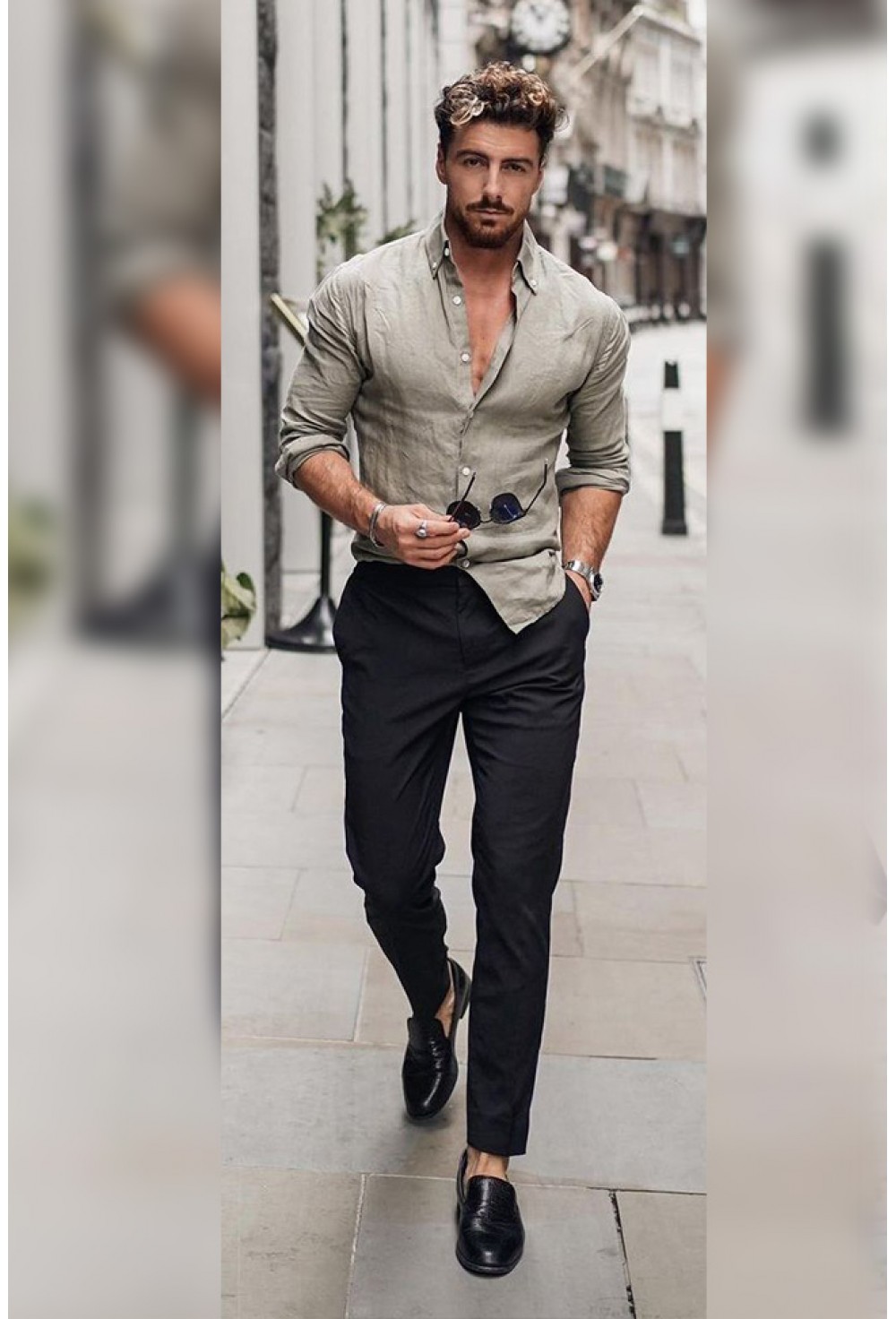 Grey Black Semi Formal