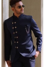 Blue Designer Bandhgala Suit
