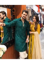 Gorgette work mirror Kurta