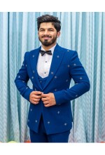 Royal blue 3 psc suit