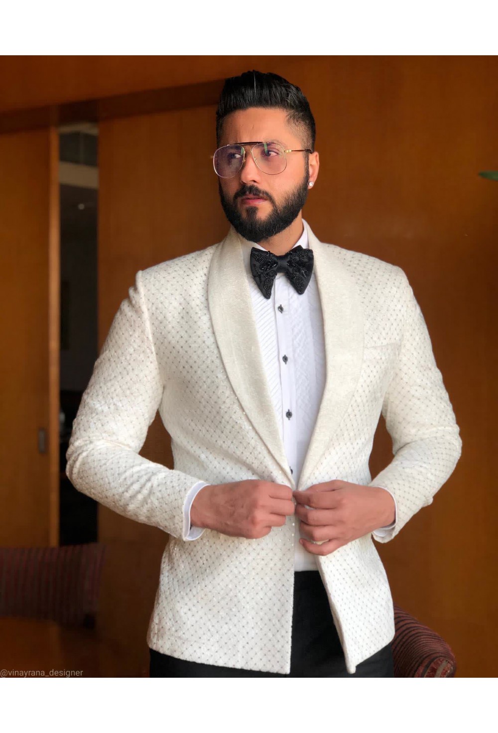 White Designer 2 Pcs Suit