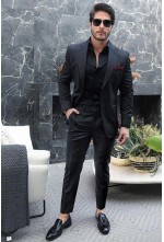 All Black 3 Pcs Suit