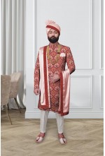 Gajari Printed Sherwani