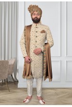 White Gold Sherwani
