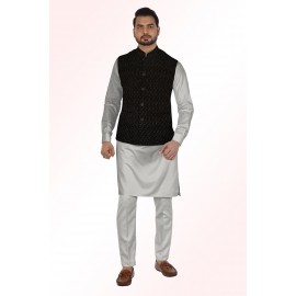 W pattern Kurta Jacket 