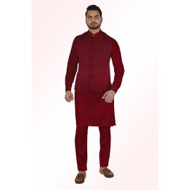 W Pattern Nehru Jacket